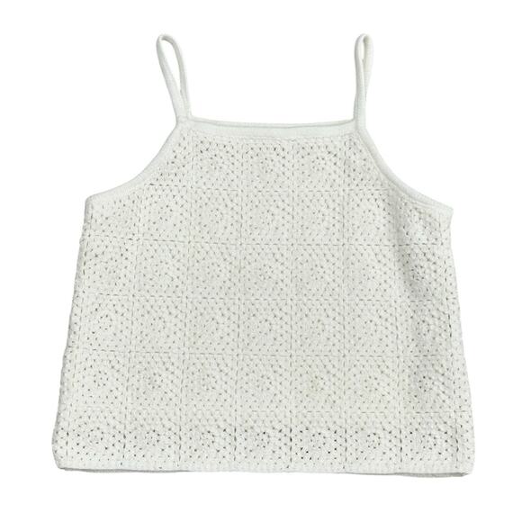 ART CLASS GIRLS CROCHET CREAM TANK XL 14 - Picture 1 of 4